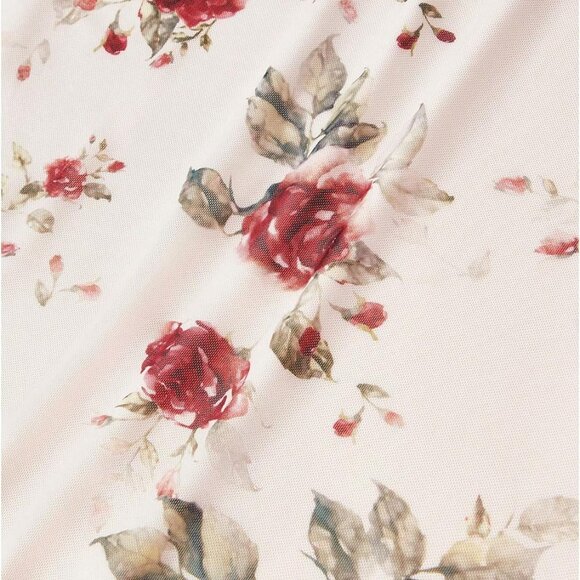 Women's Floral Maxi Dress Sleeveless Bowknot Bodycon Summer Dress Large - Picture 4 of 4